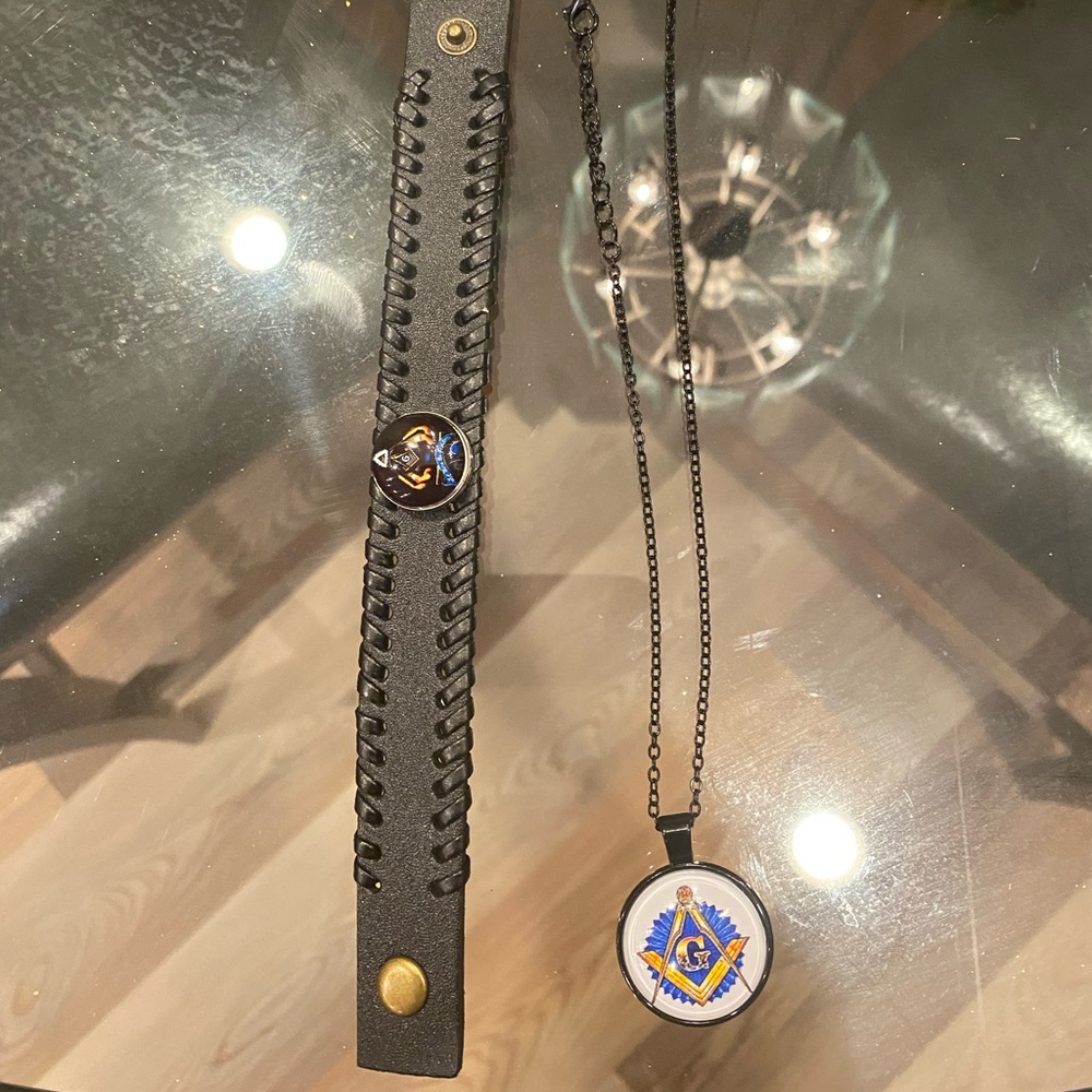 Custom Masonic necklace & bracelet